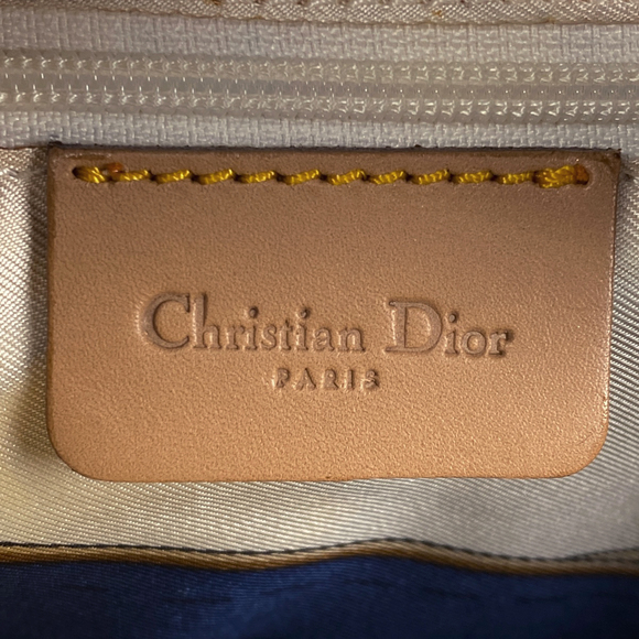 Christian Dior Saddle Bag Handbag Shoulder Denim Blue Beige - Picture 12 of 12